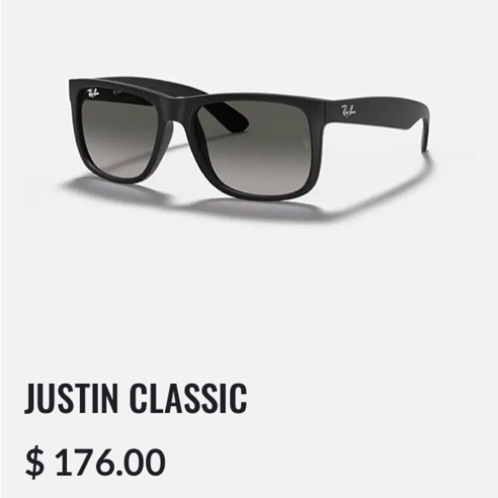Ray-Ban Black Gradient Justin Sunglasses